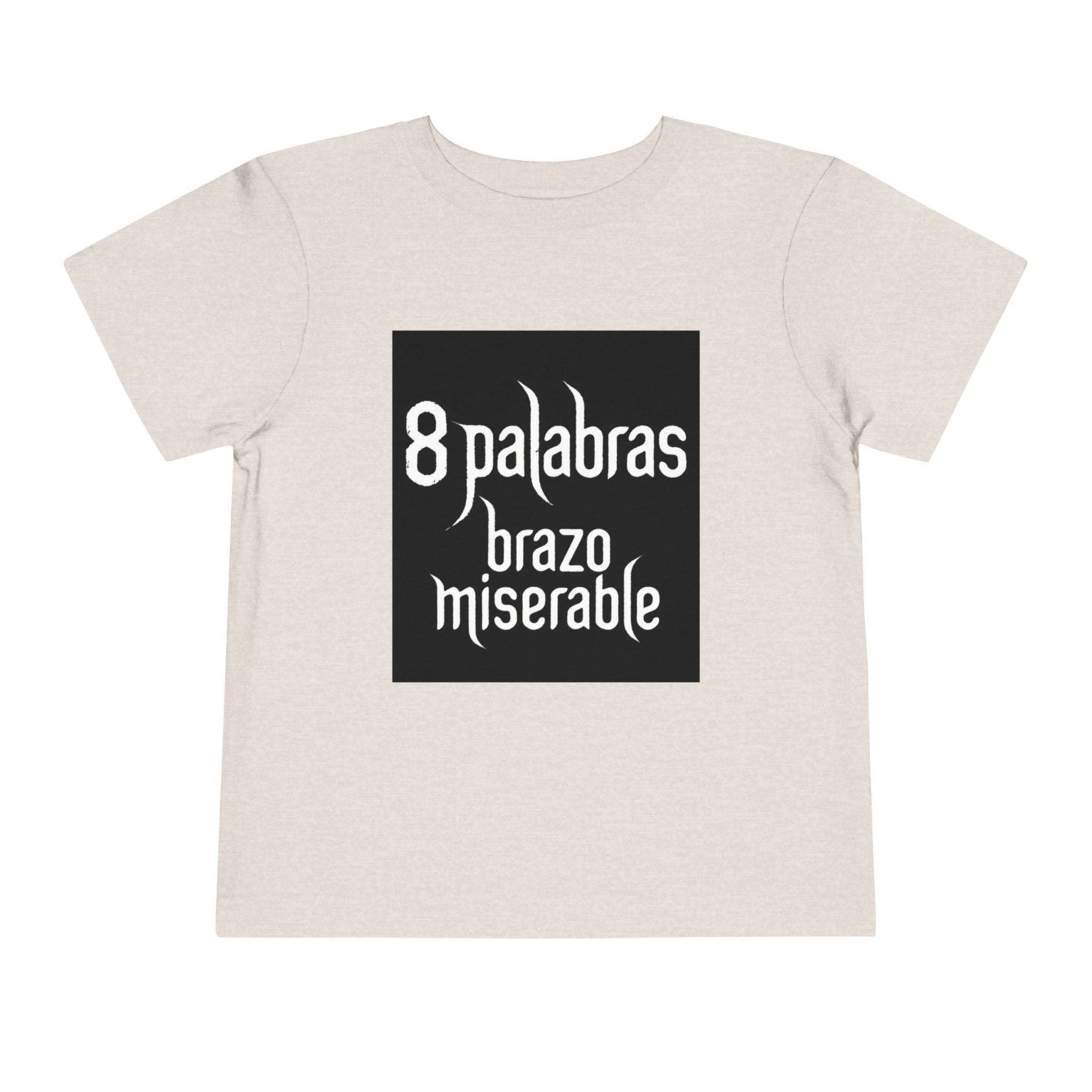 Toddler Tee — "8 Palabras Brazo Miserable" Manga Aesthetic Kids Shirt