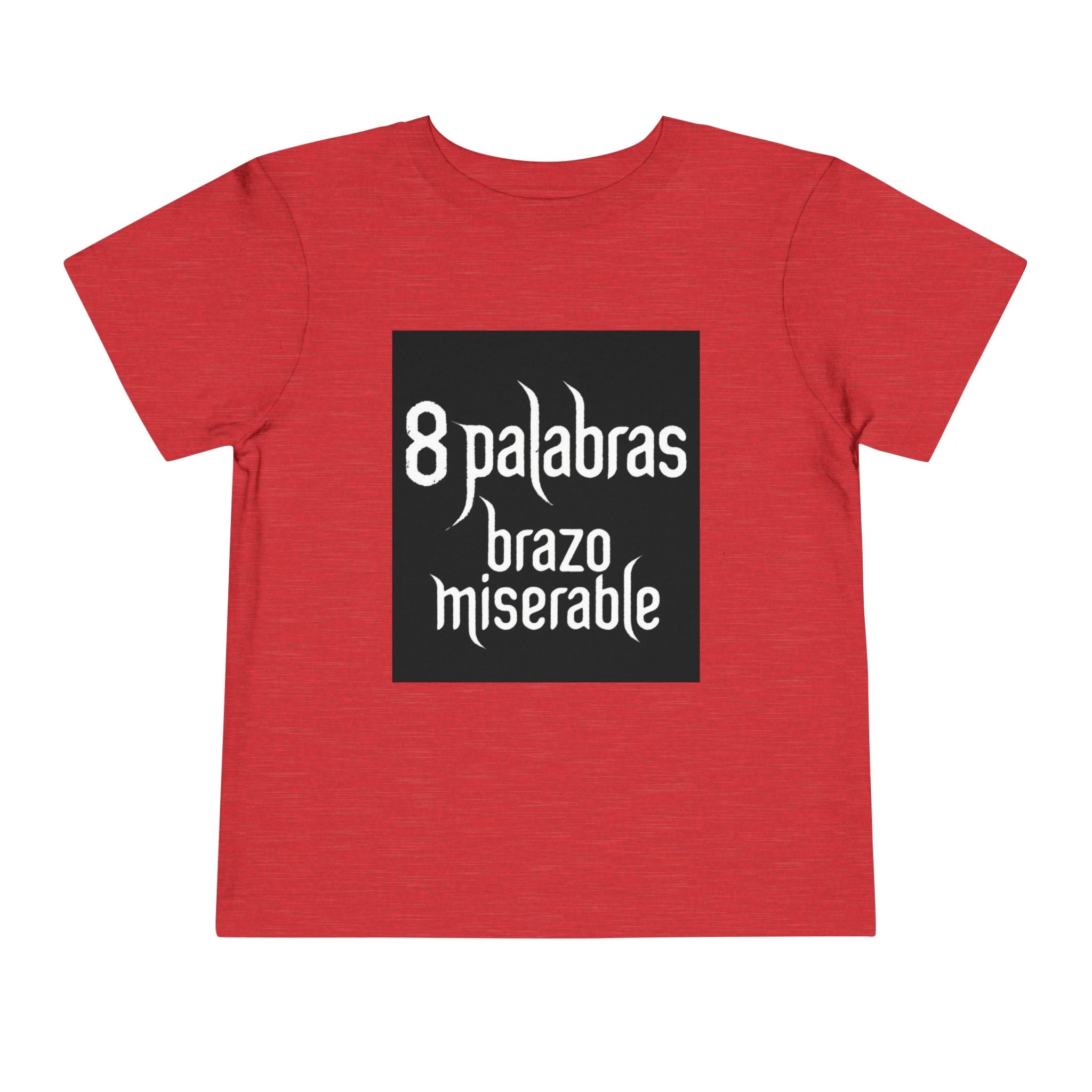 Toddler Tee — "8 Palabras Brazo Miserable" Manga Aesthetic Kids Shirt