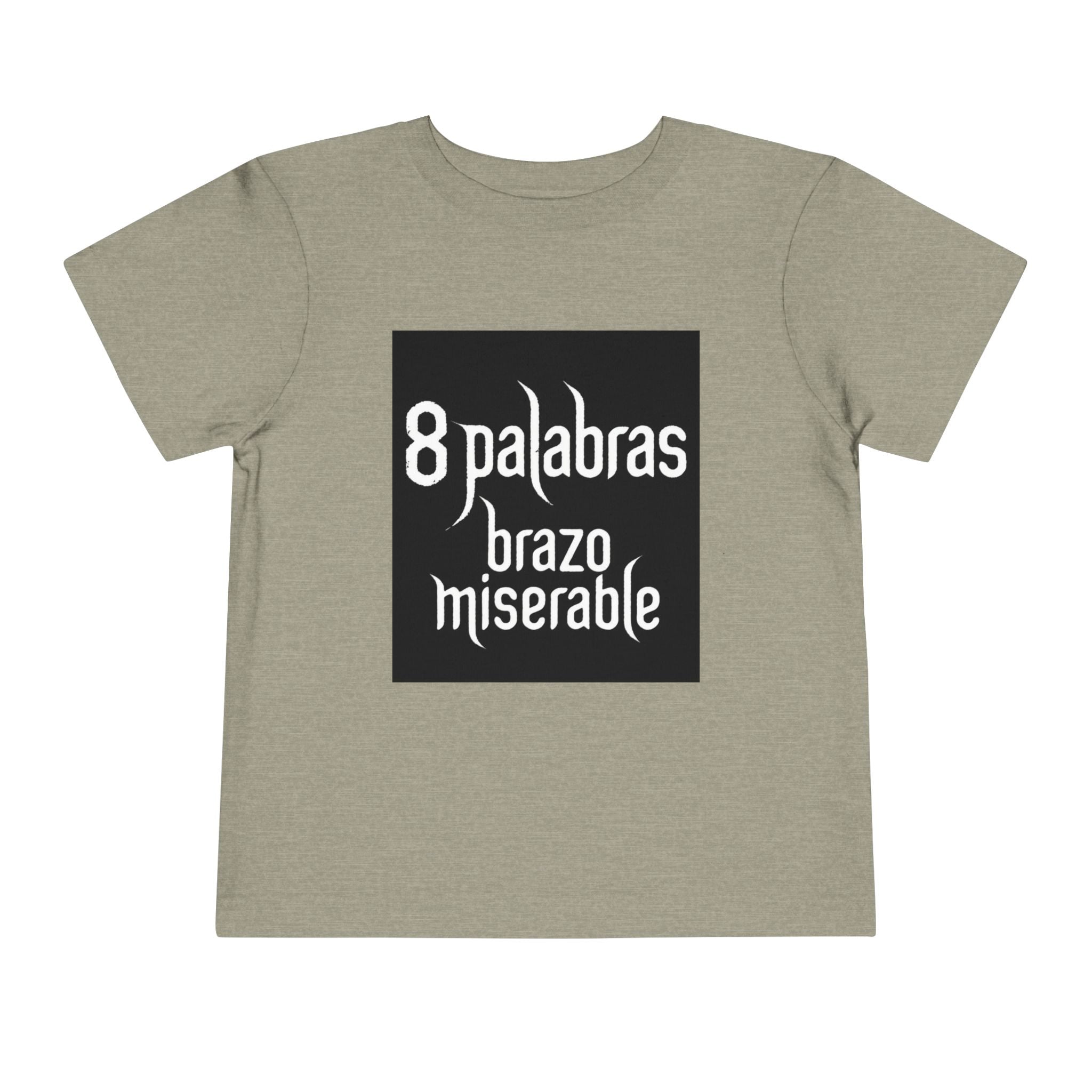 Toddler Tee — "8 Palabras Brazo Miserable" Manga Aesthetic Kids Shirt