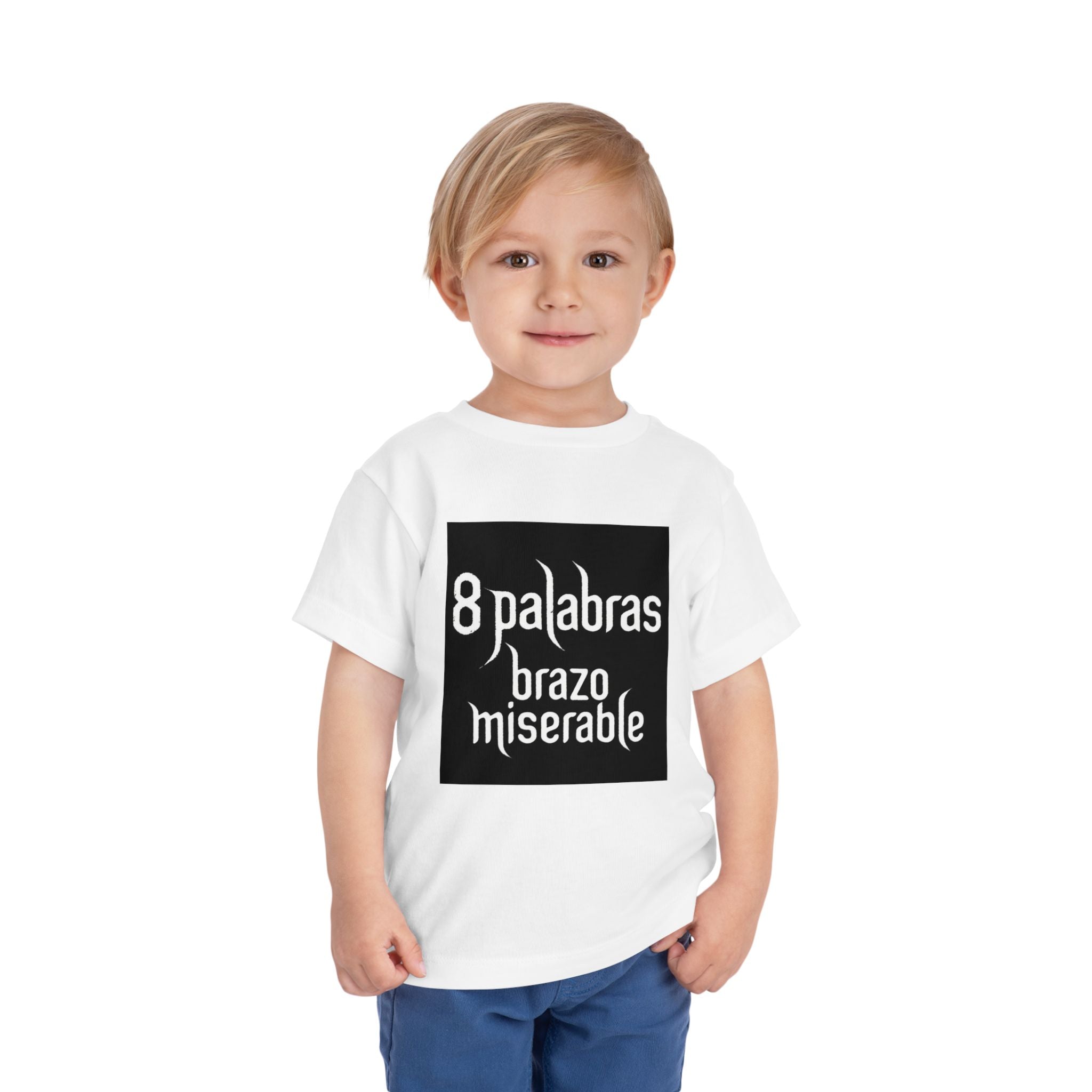 Toddler Tee — "8 Palabras Brazo Miserable" Manga Aesthetic Kids Shirt
